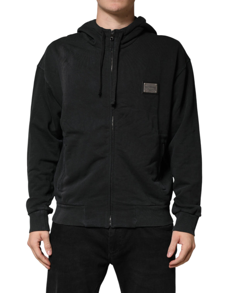 Sudadera con capucha y cremallera completa para hombre de Dolce & Gabbana, en negro