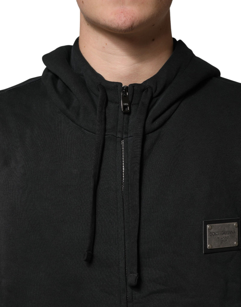 Sudadera con capucha y cremallera completa para hombre de Dolce & Gabbana, en negro