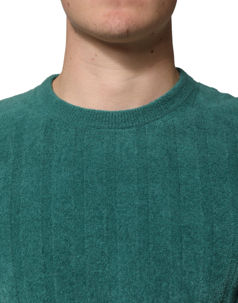 Camiseta de mezcla de algodón verde oscuro para hombre de Dolce & Gabbana