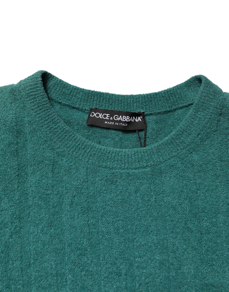 Camiseta de mezcla de algodón verde oscuro para hombre de Dolce & Gabbana