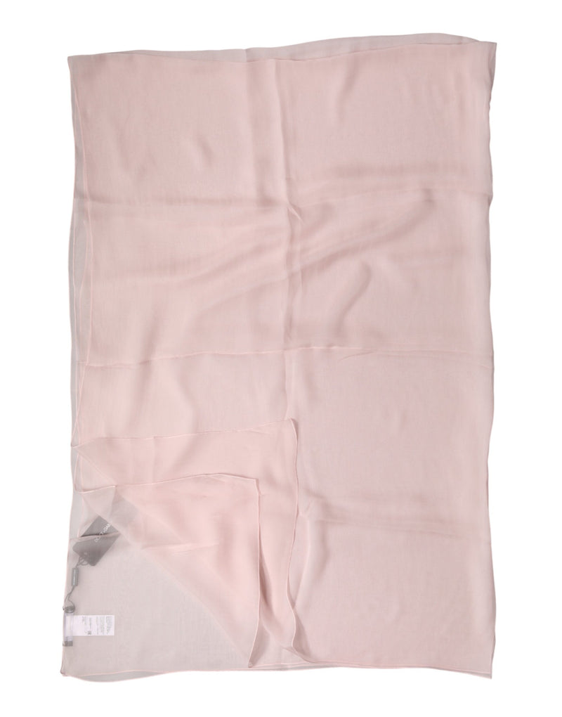 Stola rosa chiaro Dolce & Gabbana in seta, sciarpa avvolgente
