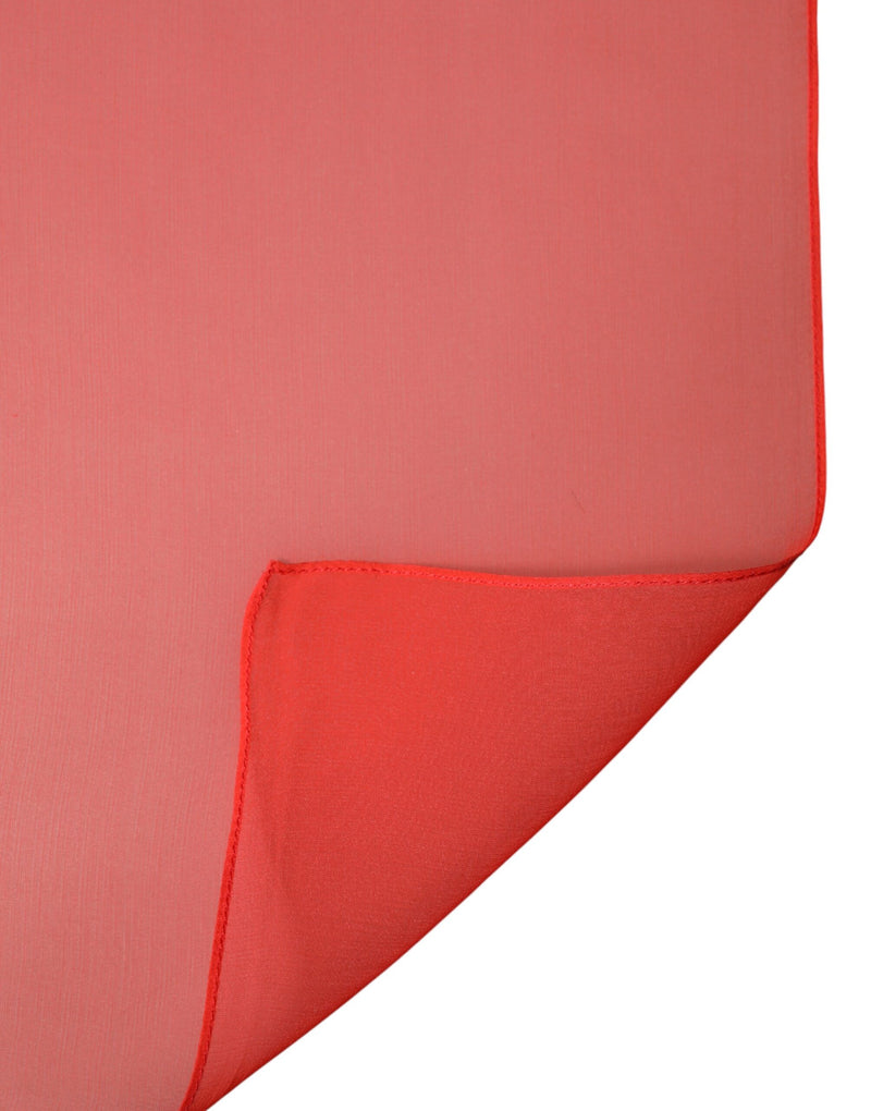 Dolce & Gabbana Red Stole Silk Neck Wrap Shawl Scarf