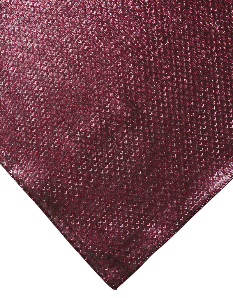 Lenço quadrado de seda rosa metálico Dolce & Gabbana
