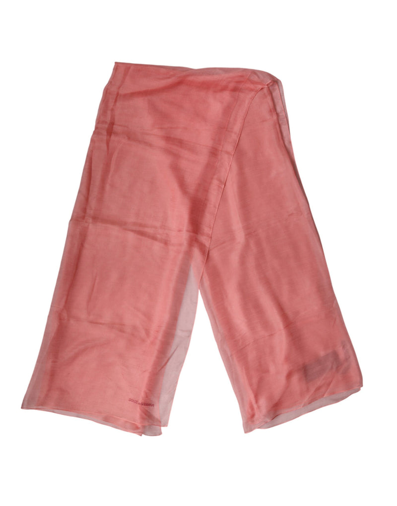 Dolce & Gabbana Light Pink Cashmere Neck Wrap Shawl Scarf