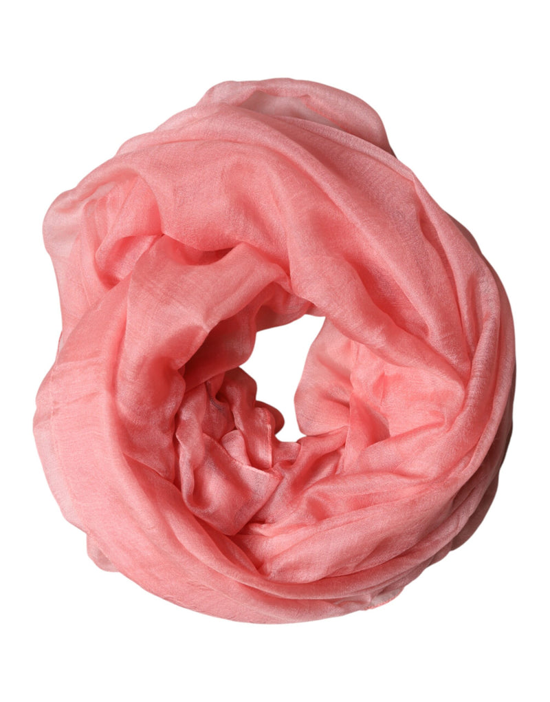 Dolce & Gabbana Light Pink Cashmere Neck Wrap Shawl Scarf