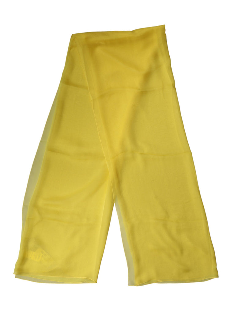 Stola gialla Dolce & Gabbana in seta, sciarpa avvolgente da uomo 200cm x 130cm