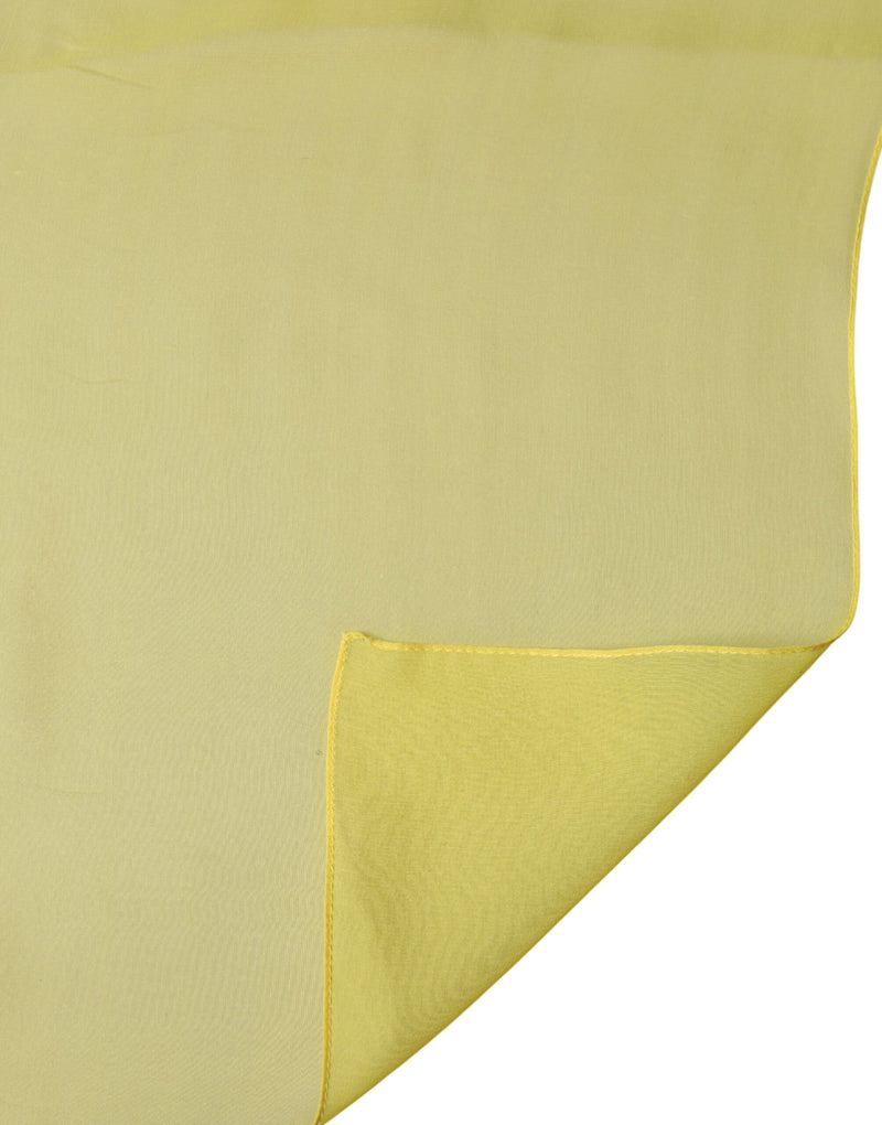 Stola gialla Dolce & Gabbana in seta, sciarpa avvolgente da uomo 200cm x 130cm