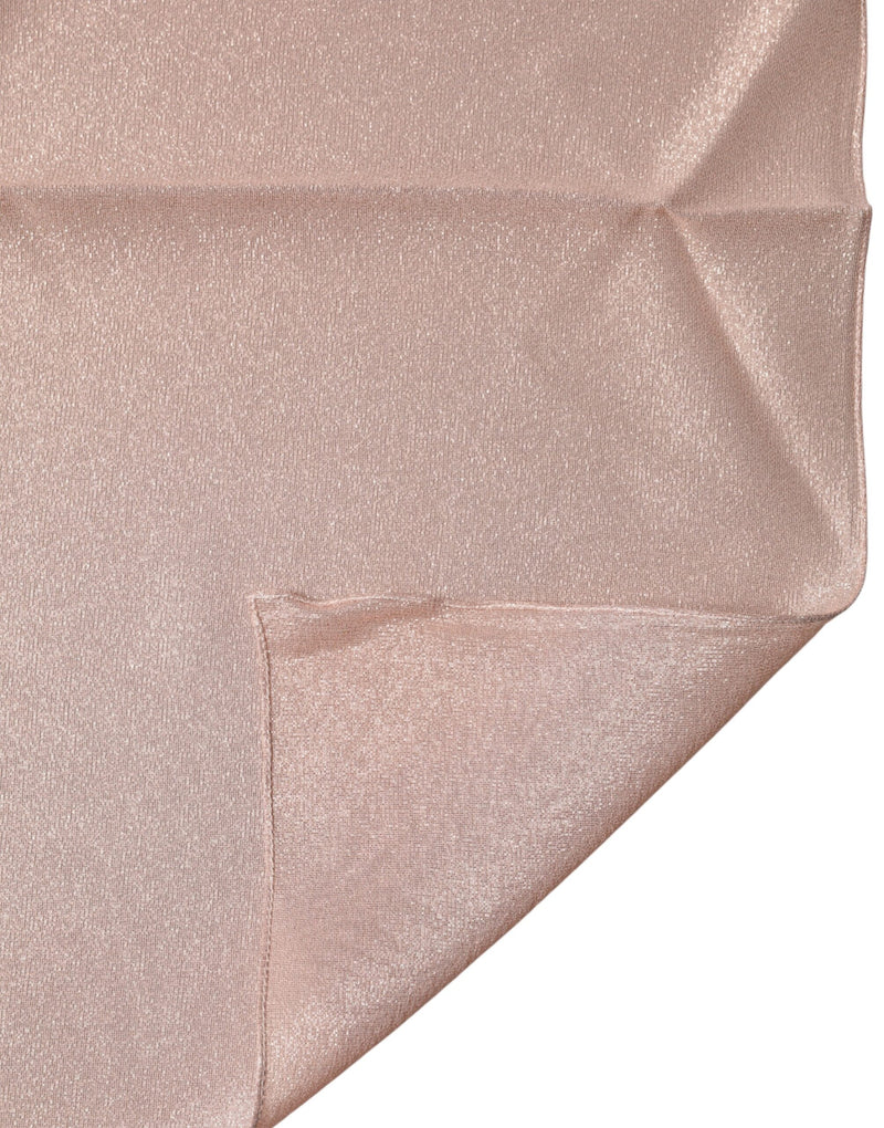 Foulard carré en mélange de soie rose clair Dolce & Gabbana 87.5cm x86.5cm