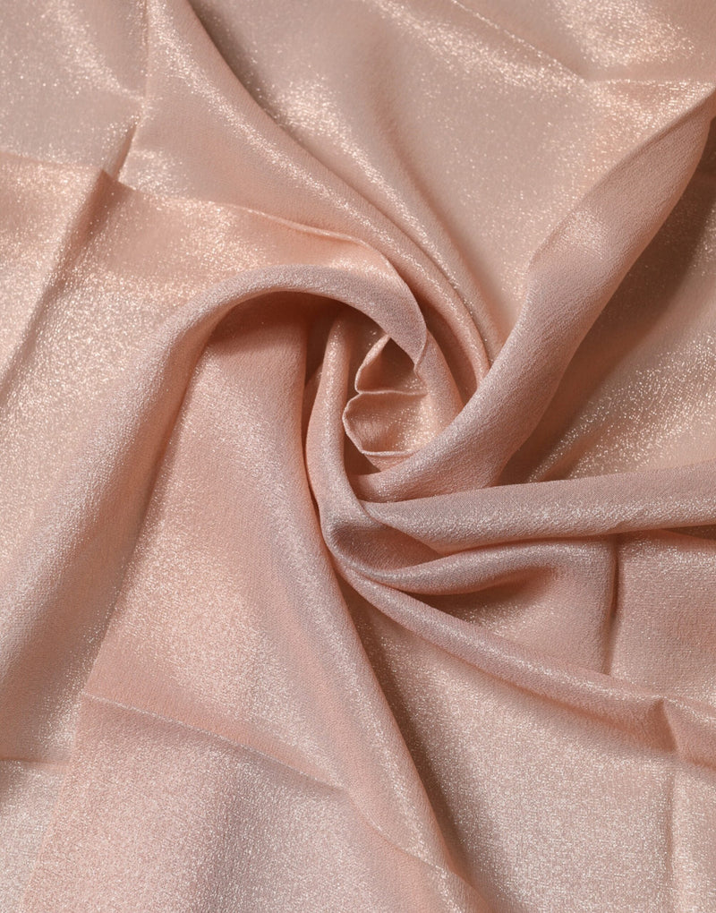 Foulard carré en mélange de soie rose clair Dolce & Gabbana 87.5cm x86.5cm