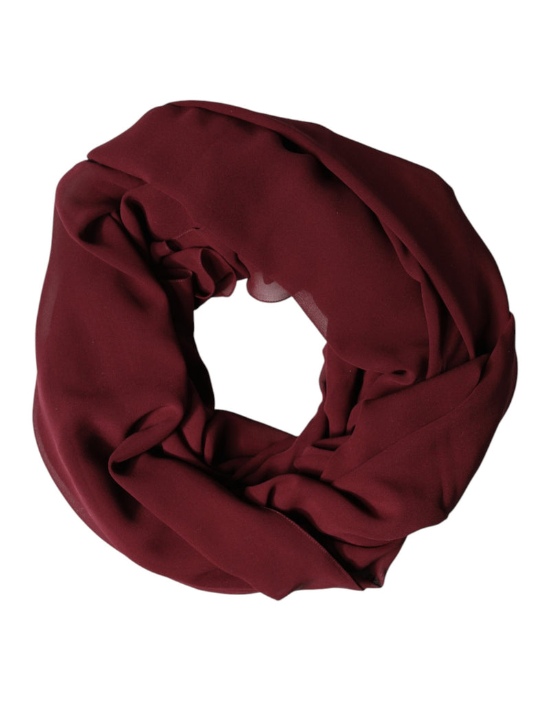 Estola vinho de seda Dolce & Gabbana, echarpe masculina para o pescoço, 200cm x 130cm