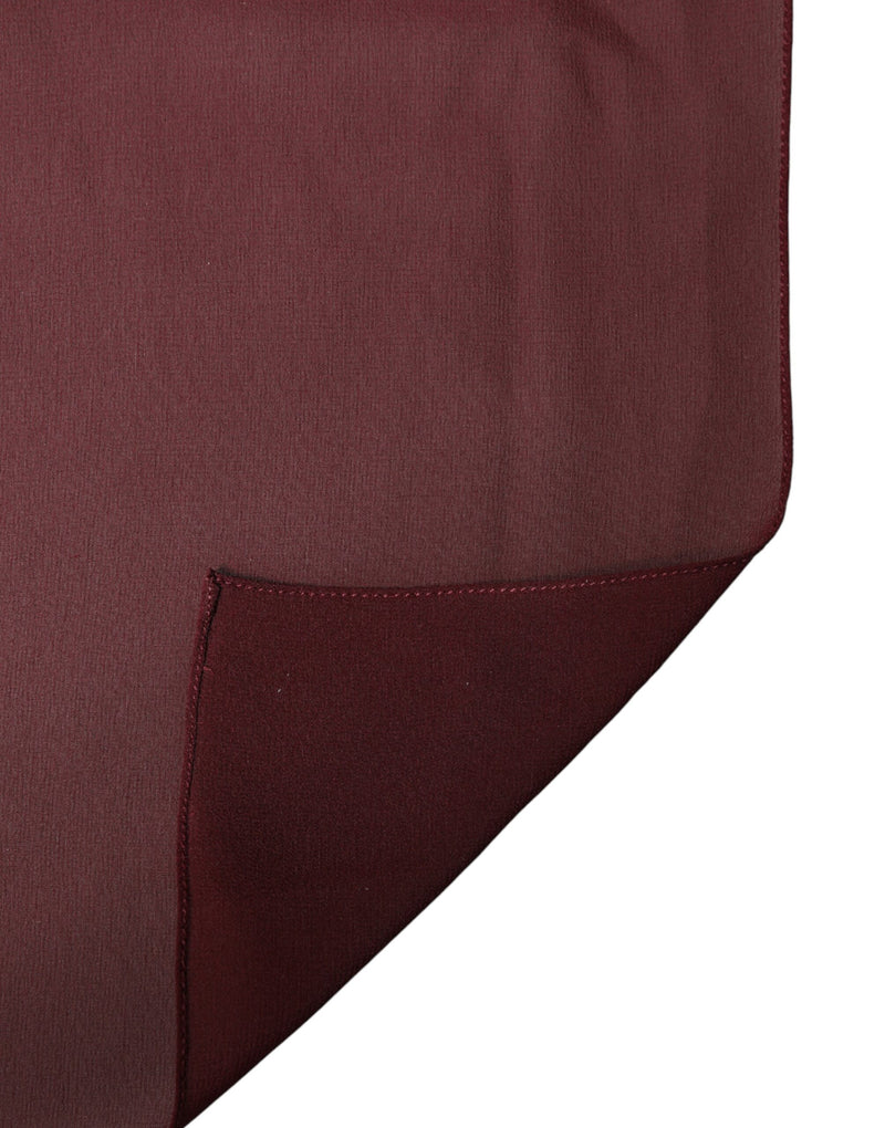 Estola vinho de seda Dolce & Gabbana, echarpe masculina para o pescoço, 200cm x 130cm