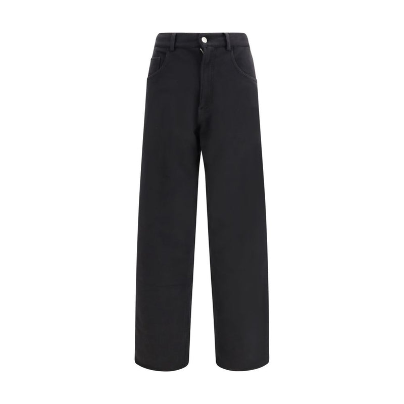Pantalones informales de algodón negros MM6