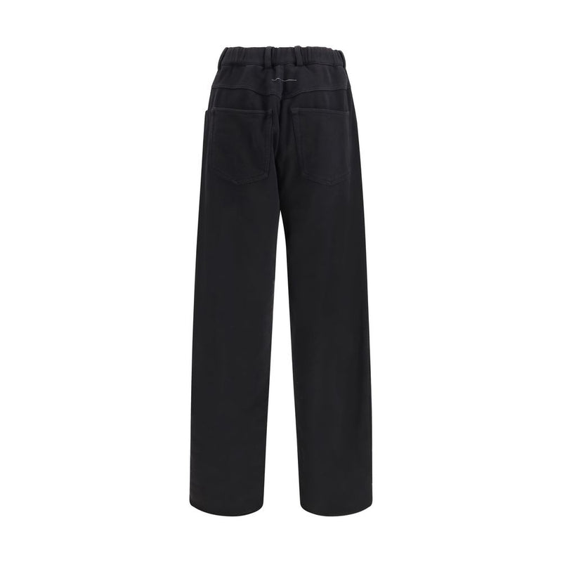 Pantalones informales de algodón negros MM6