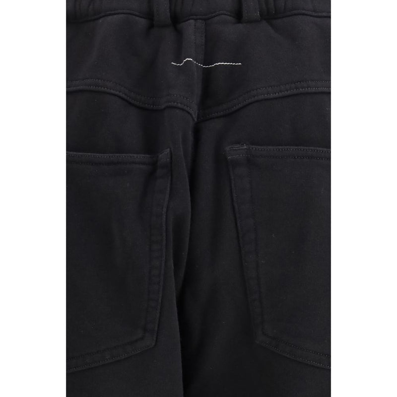 Pantalones informales de algodón negros MM6