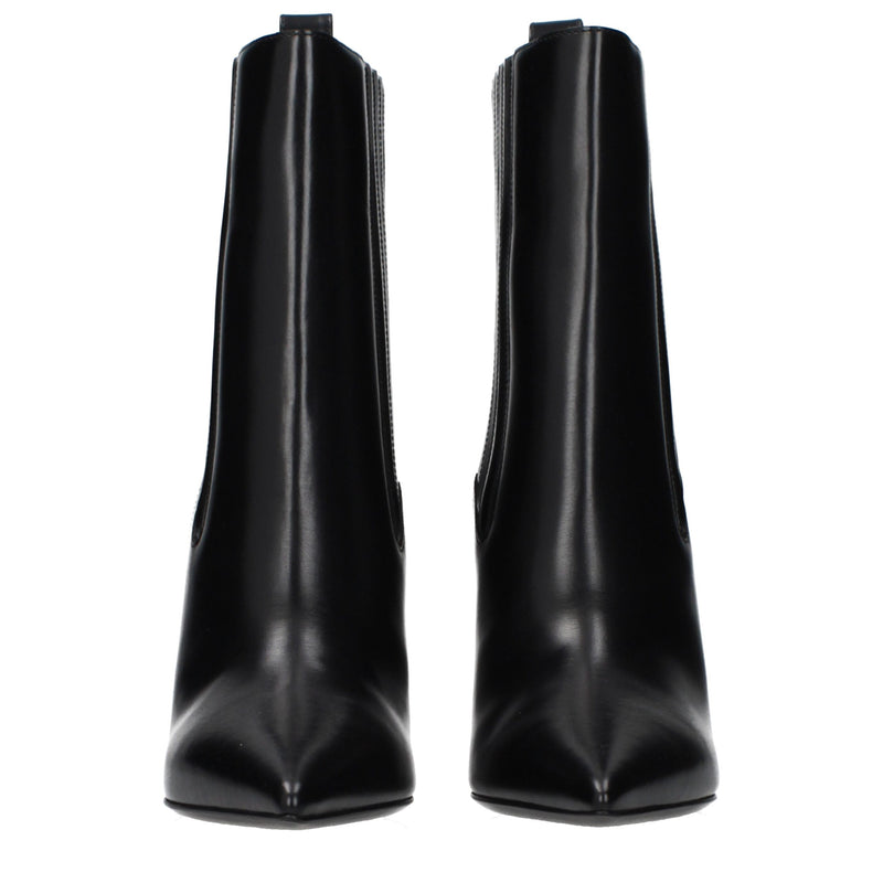 Valentino Garavani Black Leather Ankle Boots