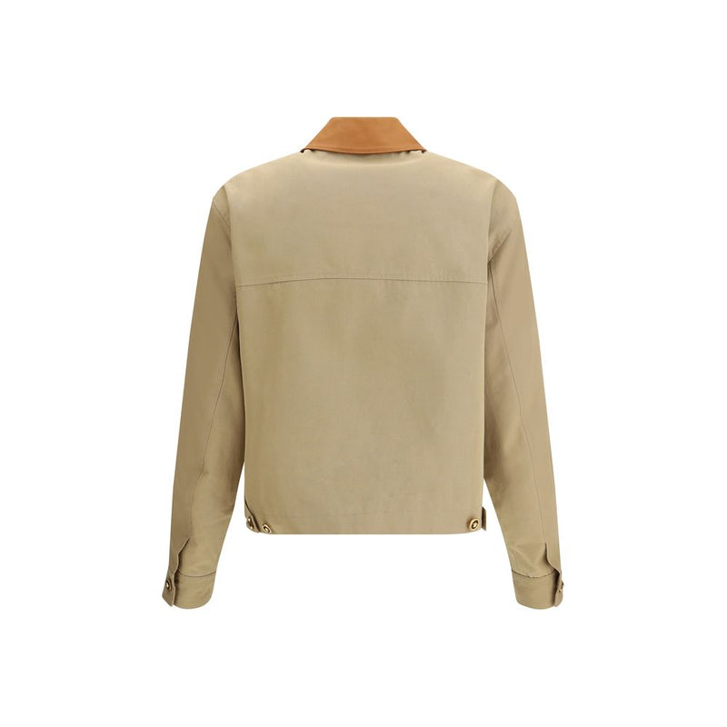 Versace Beige Cotton Full-Length Jacket