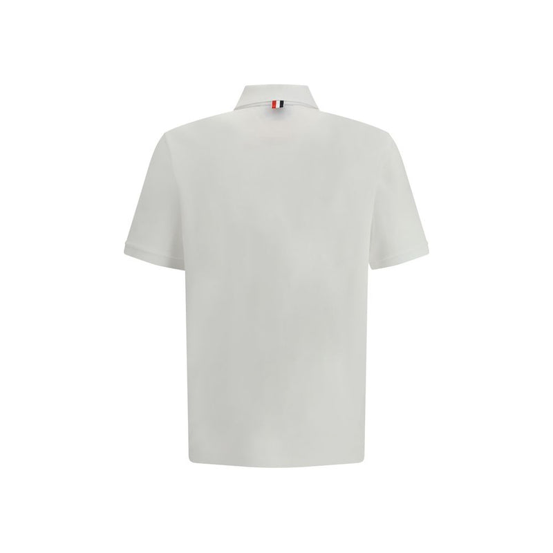 Polo blanco de algodón Thom Browne