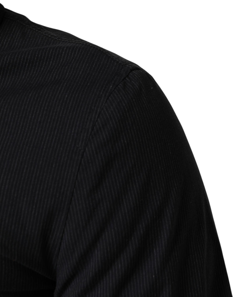 Blouson bomber bleu foncé en coton Dolce & Gabbana à fermeture zippée intégrale pour homme
