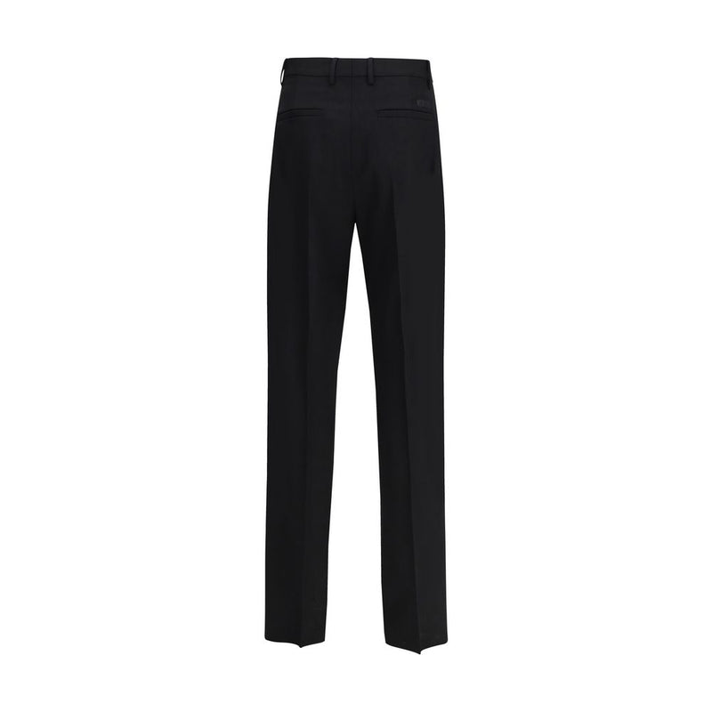 Versace Black Wool Oves Aries Dress Pants