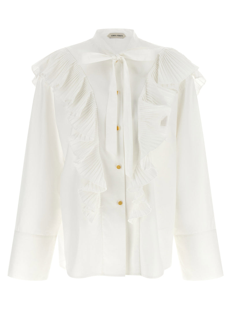 Alberta Ferretti Alberta Ferretti Pleated Ruffle Shirt