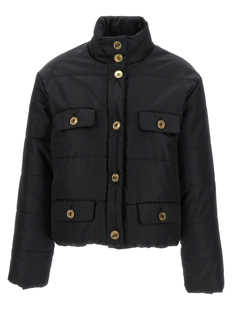 Moschino Logo Button Down Jacket | Urbalenti™ NYC