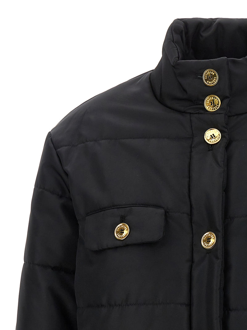 Moschino Logo Button Down Jacket | Urbalenti™ NYC