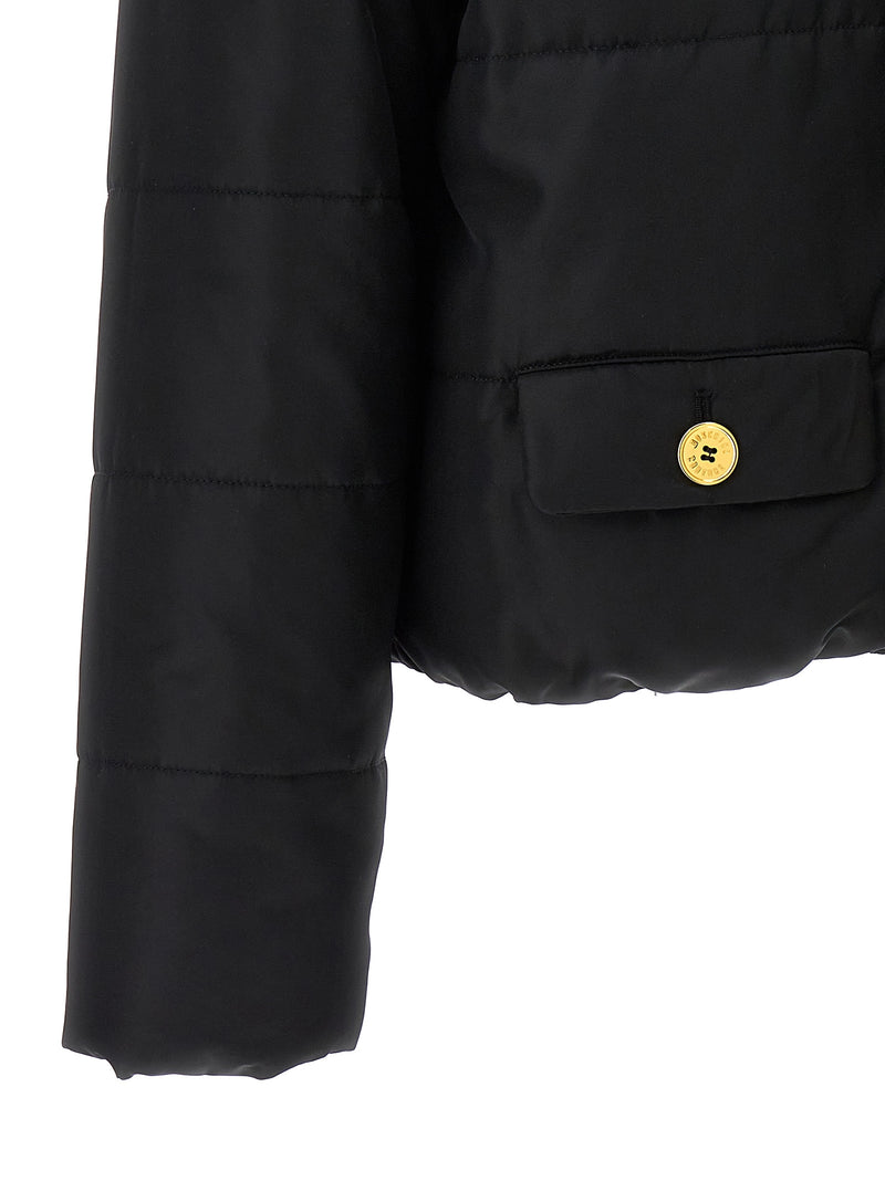 Moschino Logo Button Down Jacket | Urbalenti™ NYC