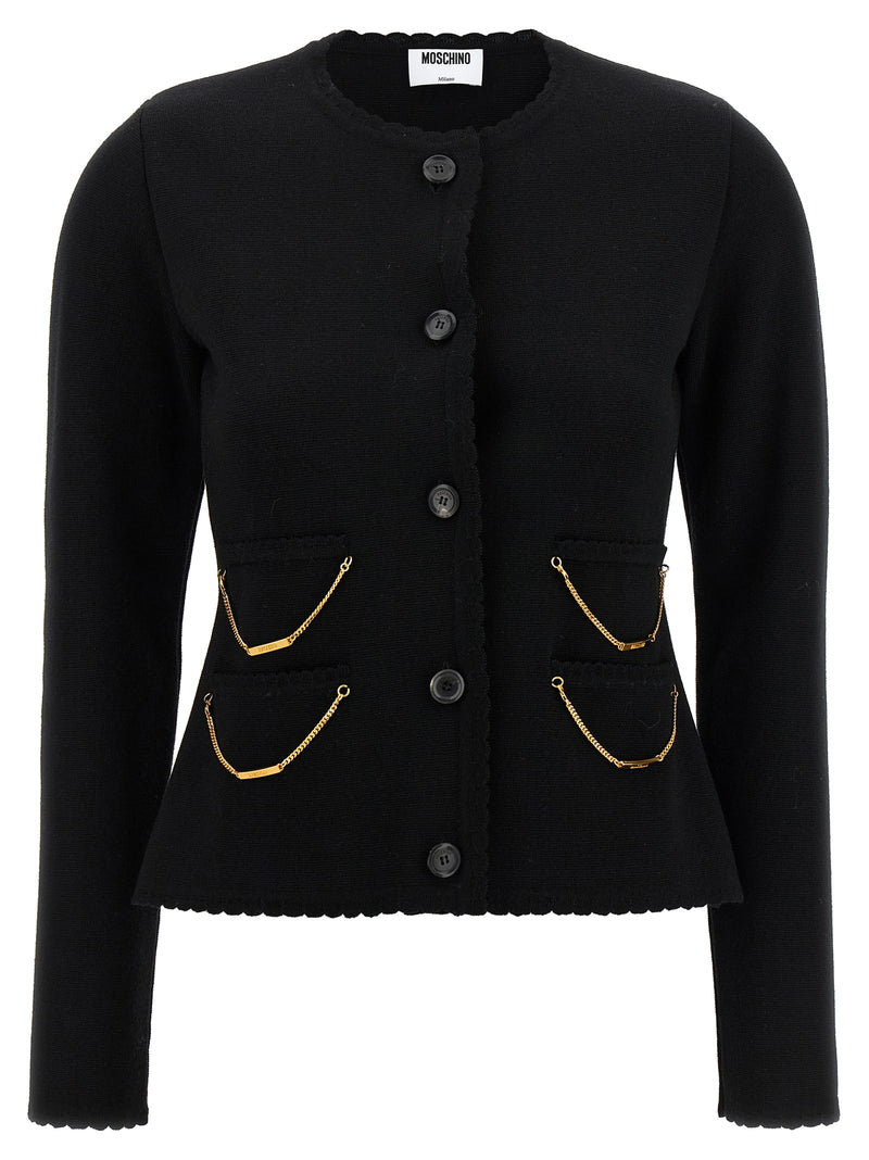 Moschino Chain Cardigan | Urbalenti™ NYC
