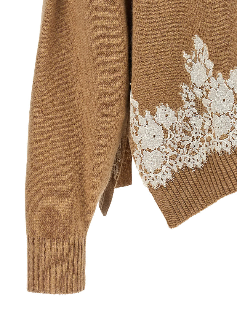 Alberta Ferretti Alberta Ferretti Lace Insert Cardigan