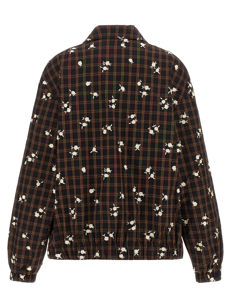 Ganni Check Flower Bomber Jacket