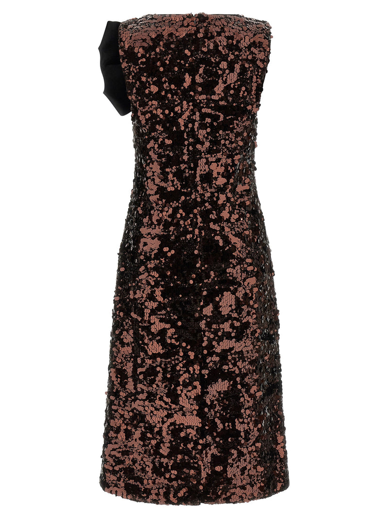 Ganni Ganni Velvet Sequins Straight Midi Dress