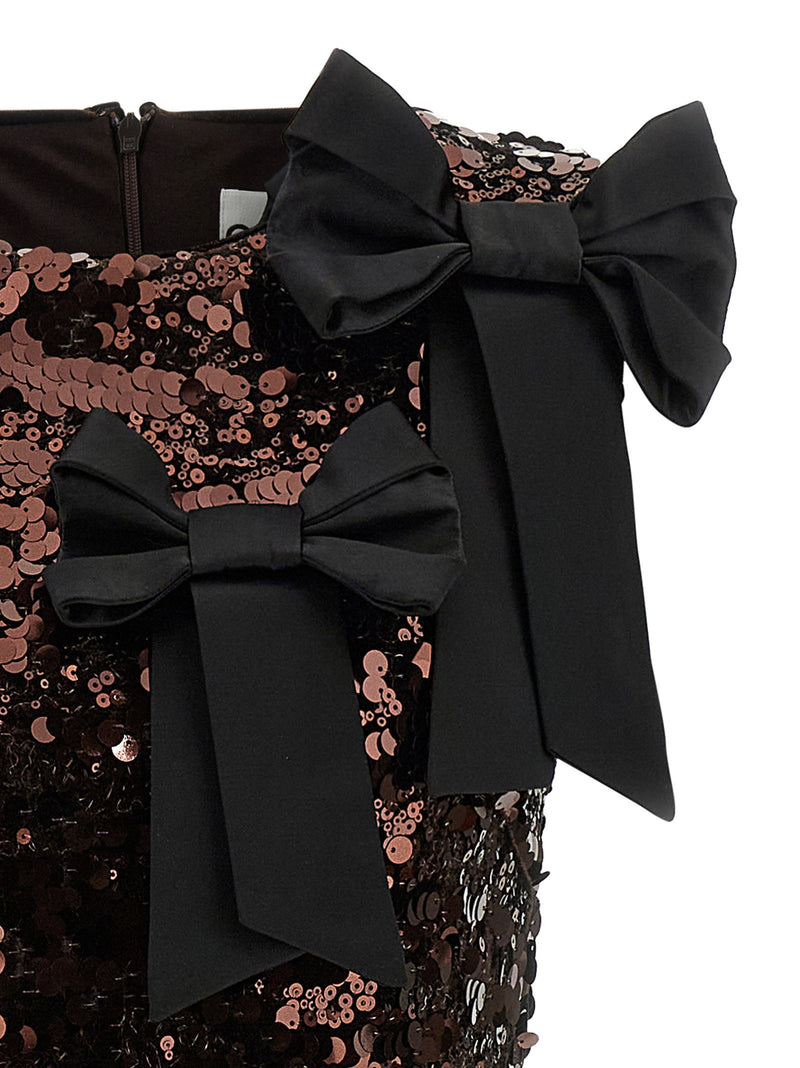 Ganni Ganni Velvet Sequins Straight Midi Dress