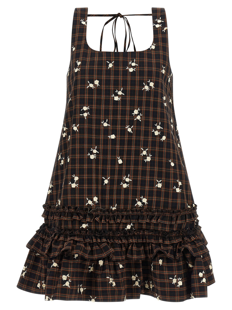 Ganni Ganni Check Flower Dress