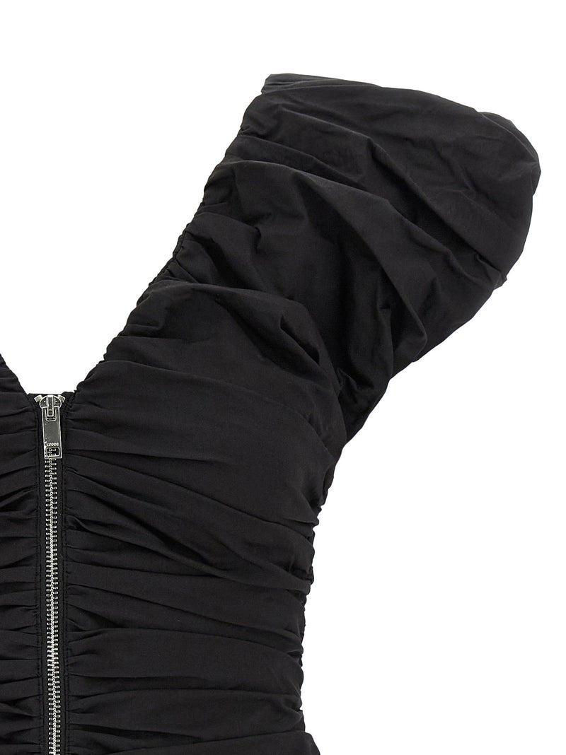 Ganni Ganni Black Ruched Top