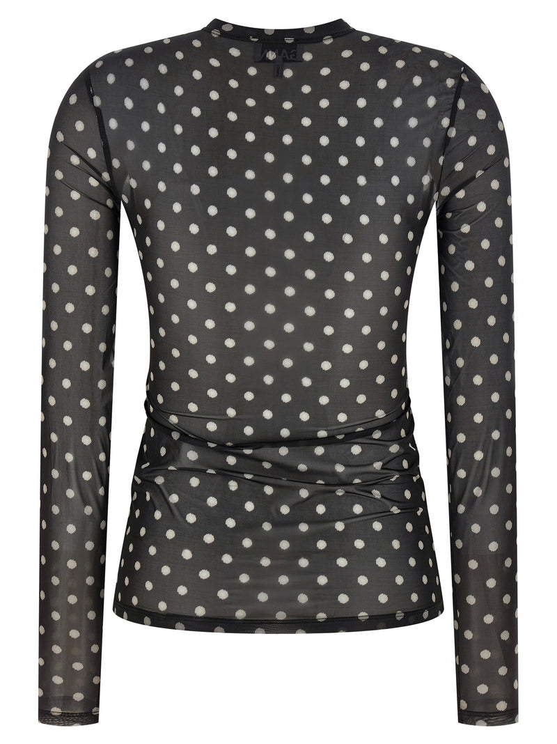 Ganni Ganni Printed Sheer Sweater