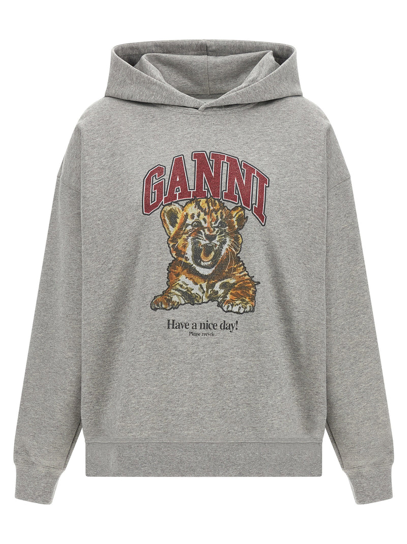 Ganni Ganni Grey Tiger Hoodie