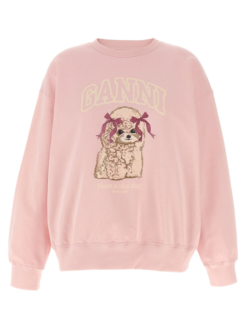 Ganni Ganni Front Print Sweatshirt