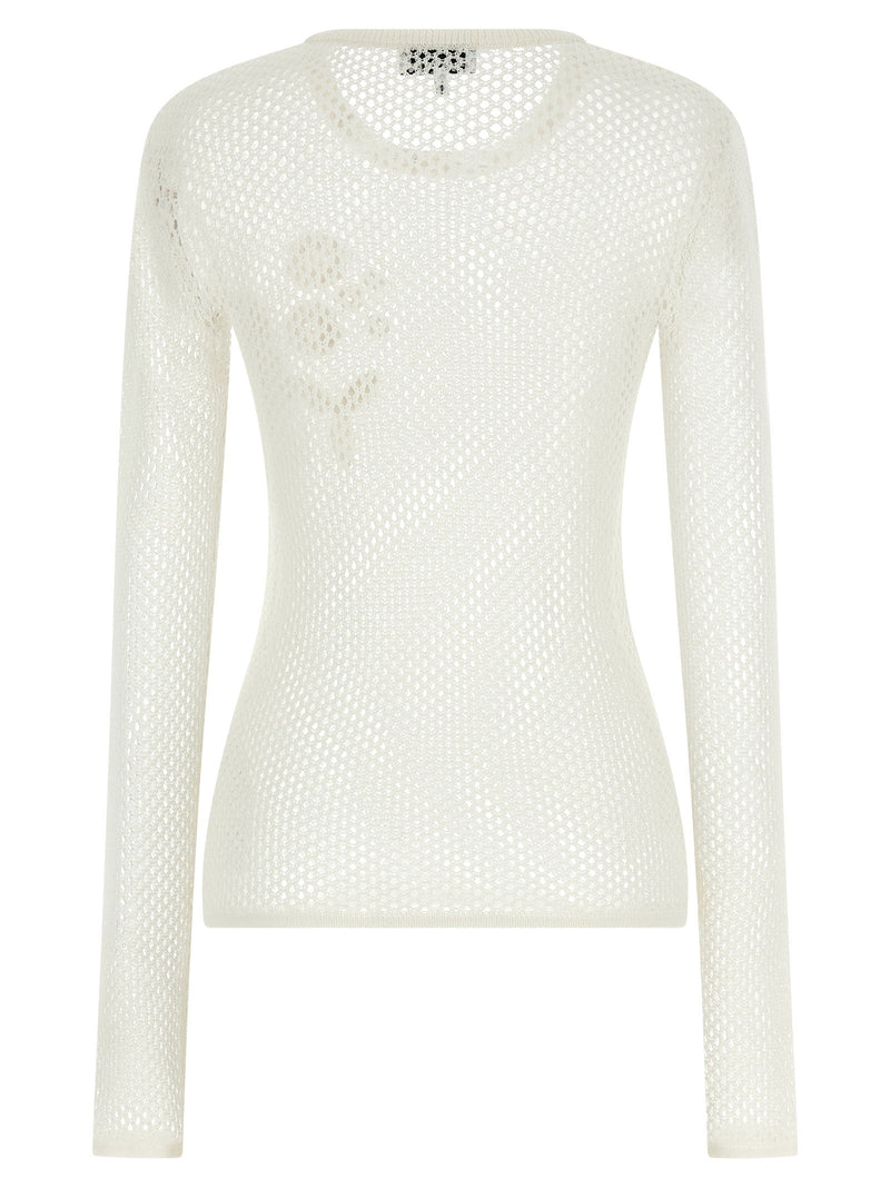 Ganni Ganni Pointelle Cotton Sweater