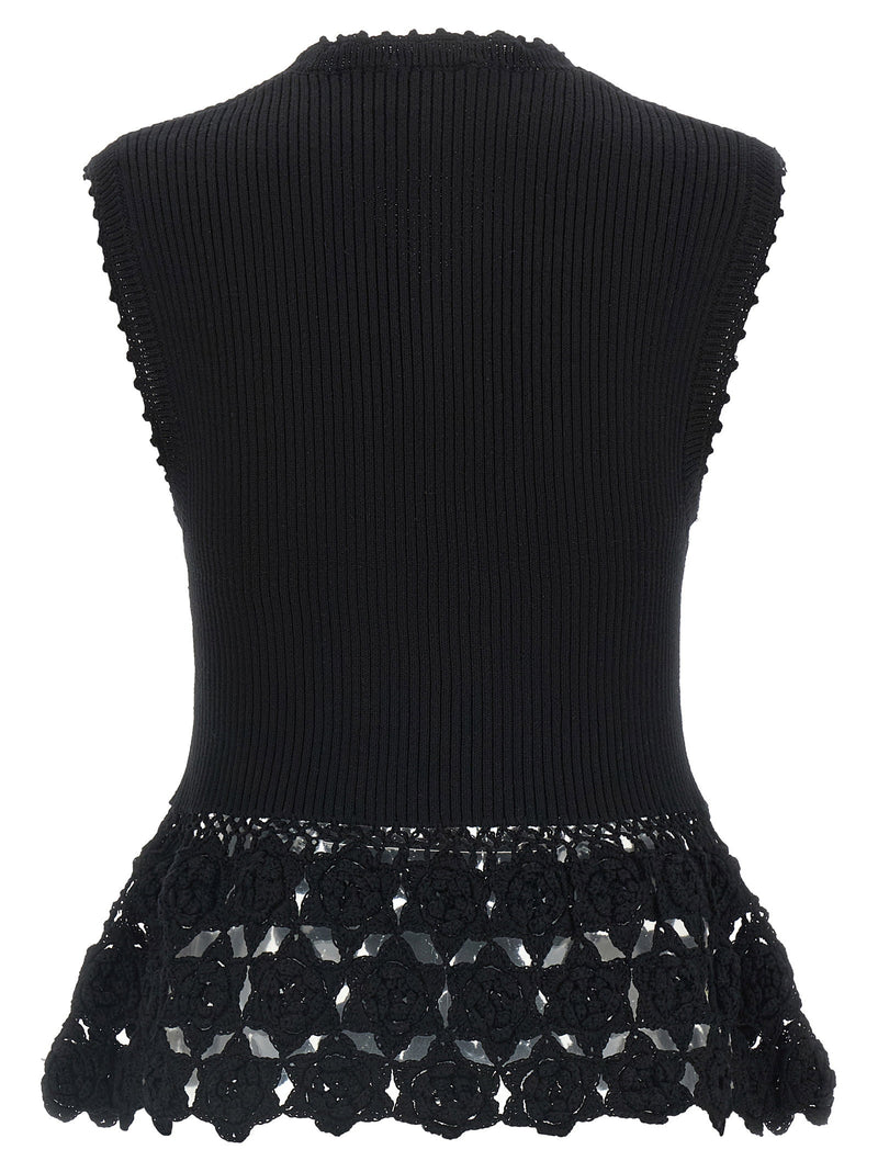Ganni Ganni Cotton Crochet Vest