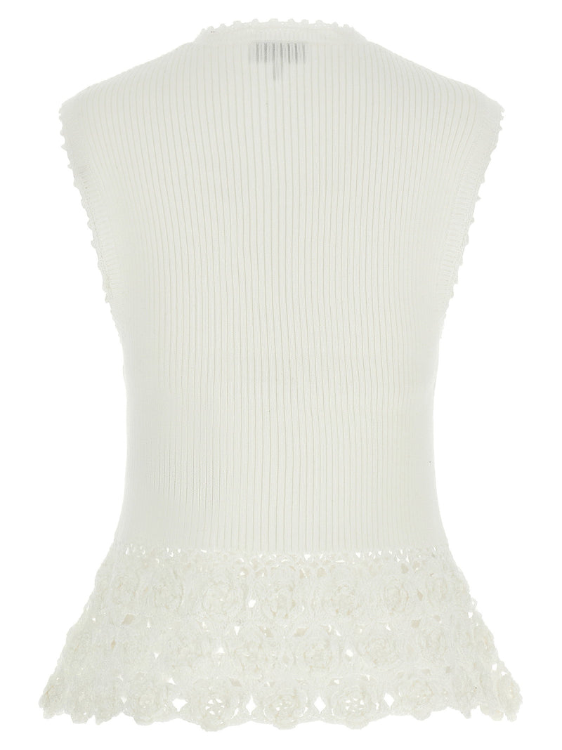 Ganni Ganni Cotton Crochet Vest