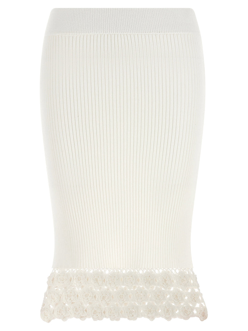 Ganni Ganni Cotton Crochet Skirt