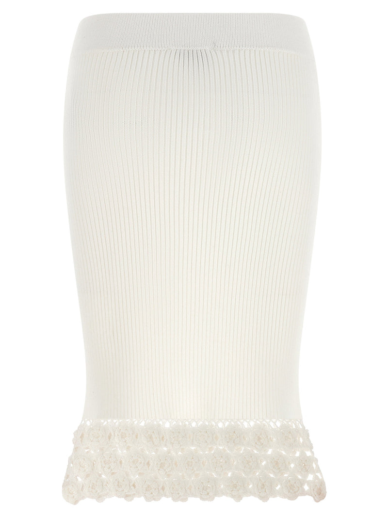 Ganni Ganni Cotton Crochet Skirt