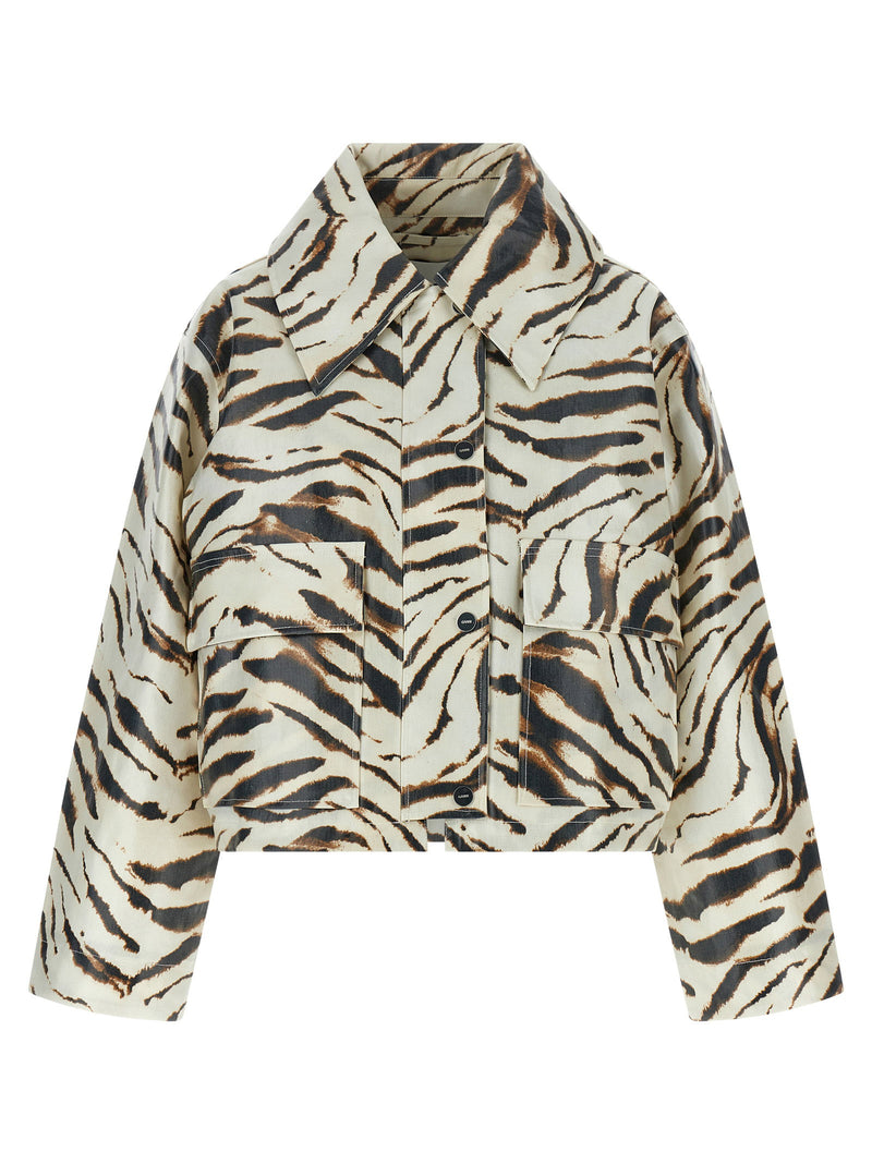 Ganni Ganni Laminated Fabric Jacket