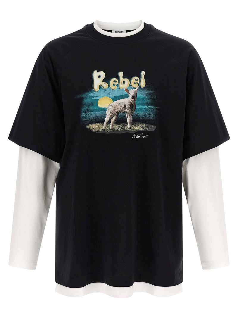 Moschino Moschino Double Layer Rebel T-shirt