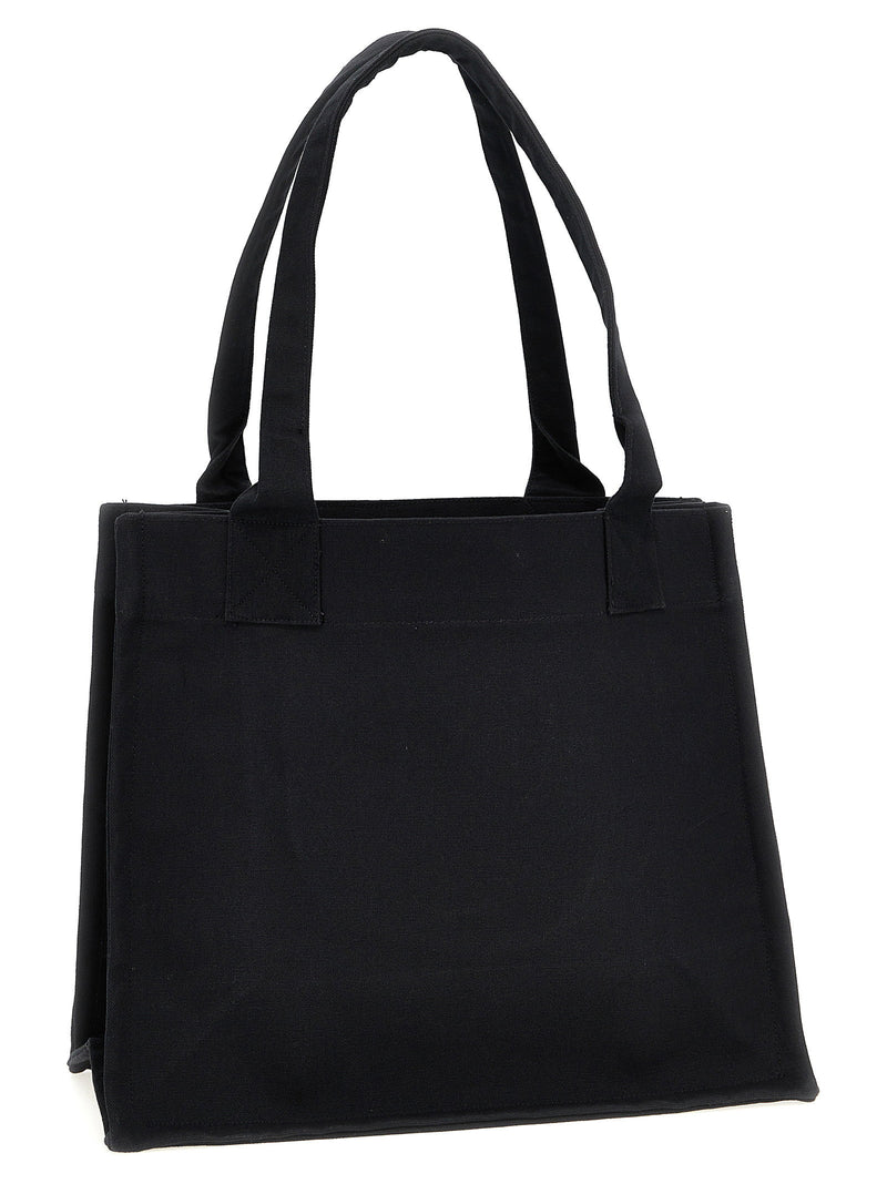Ganni Ganni Large Easy Shopper Contrasted Logo Shopping Bag