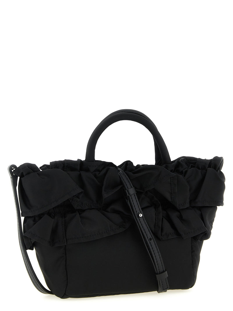 Ganni Ganni Mini Shopper Ruffle Handbag
