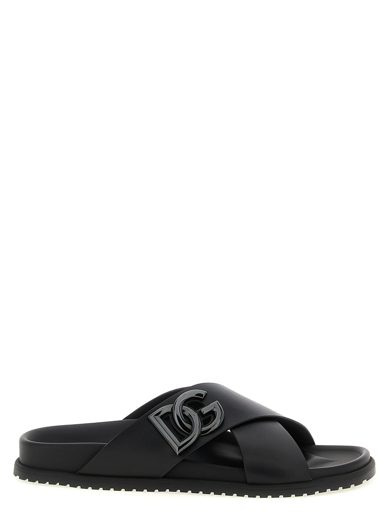 Dolce & Gabbana Dolce & Gabbana Leather Slides