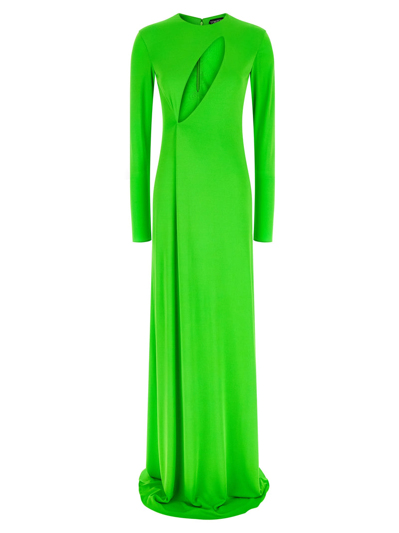Tom Ford Tom Ford Long Sleeve Slash Front Evening Dress