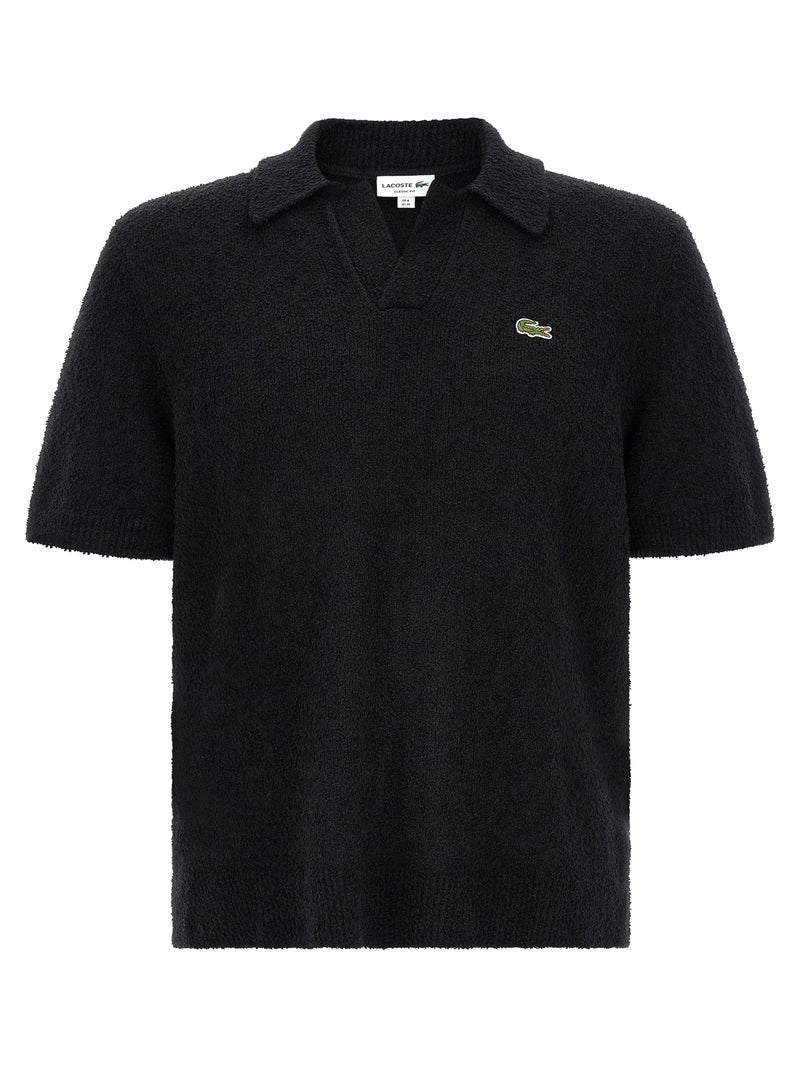 Lacoste Lacoste Bouclé Knitted Polo Shirt