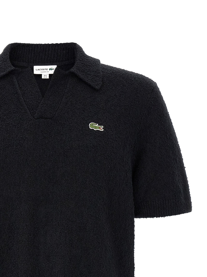 Lacoste Lacoste Bouclé Knitted Polo Shirt